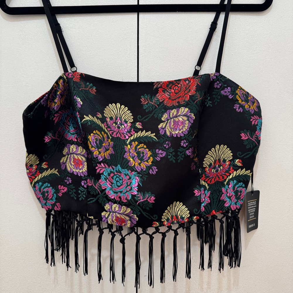 NWT Jacquard Crop Top
